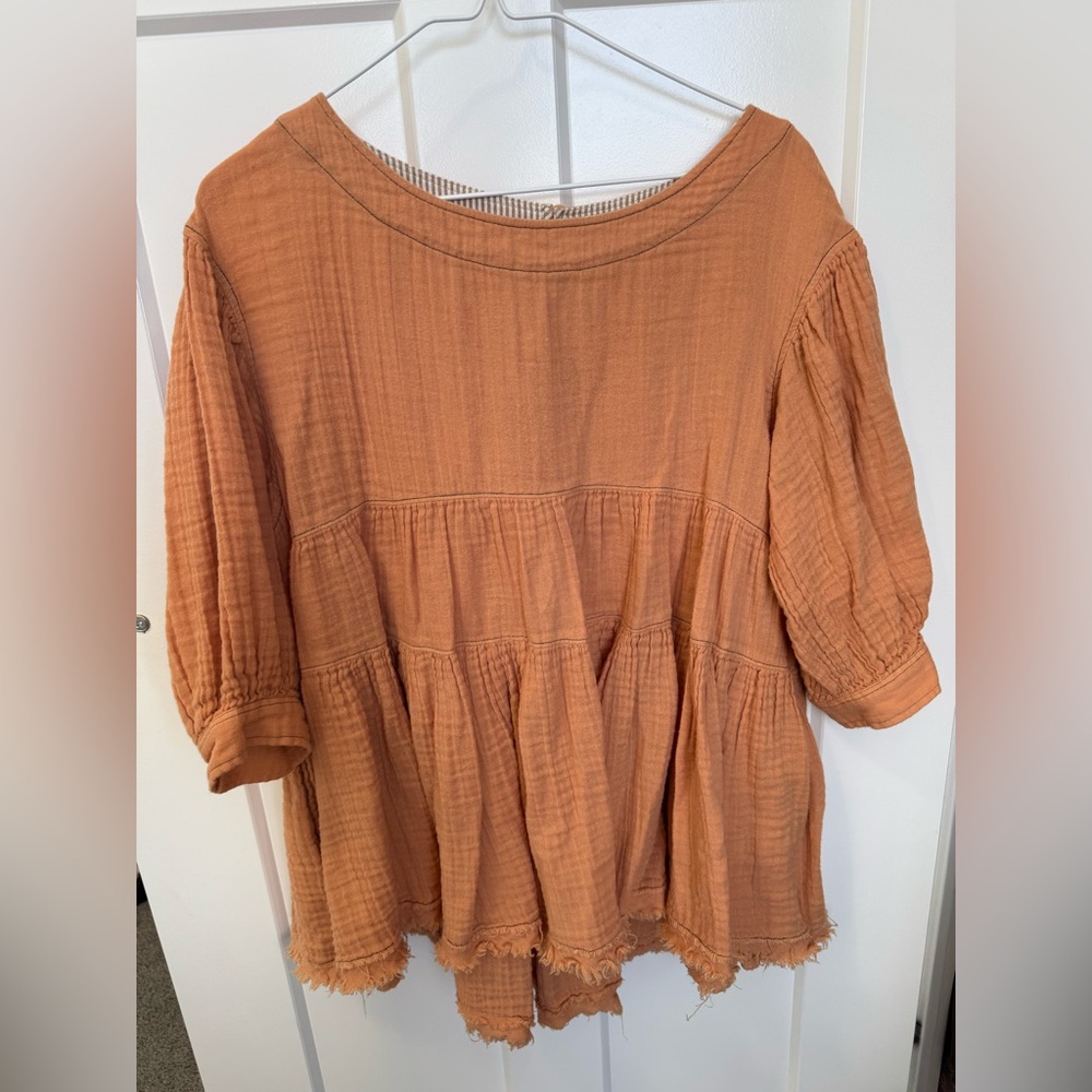 Free People Orange Tunic